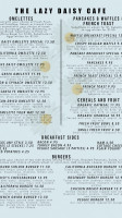 Lazy Daisy Westwood menu