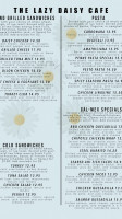 Lazy Daisy Westwood menu