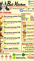 Bali Kitchen Eugene menu