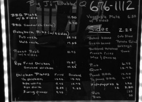 Big J's Bubba Q menu