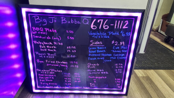 Big J's Bubba Q menu