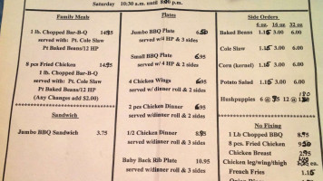 Big J's Bubba Q menu