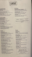 Lucile Pizza And Wine menu