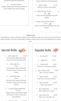 Thai Thai menu