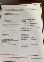 Thai Thai menu