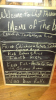 Chef Frederick’s Creole Cuisine menu