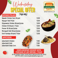 Nawabi Hyderabad House Biryani Place Bentonville menu