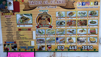 Tacos El Flako Lunch-dinner menu