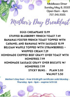 Middlesex Cafe menu