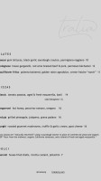 Tralia menu