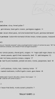 Tralia menu