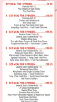 Noppakao Thai Restaurant menu