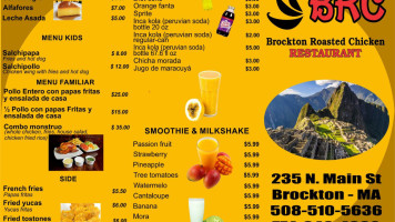 Brockton Roasted Chicken menu