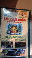 La Cabana menu