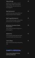 American Eclectic Burger menu