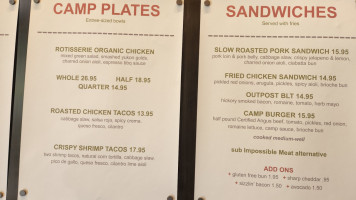 Camp Outpost menu