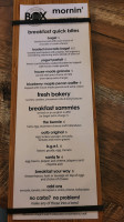 Out Of The Box Coffee House menu