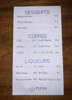 Pausa Cocina De Autor menu