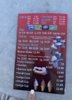Frosty Drive-in menu