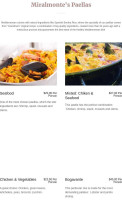 Open Seas Paellas Españolas menu