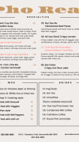 Ceviche 105 menu