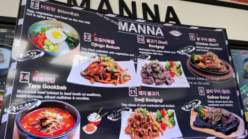 Manna Korean menu