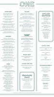 Afters Ice Cream menu