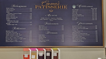 Emma's Patisserie menu