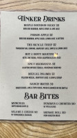 Tinker Street Tavern menu
