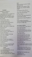 Sweet Beans Coffee House menu