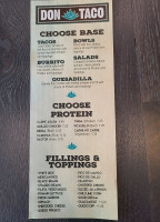 Don Taco Mexican Grill menu