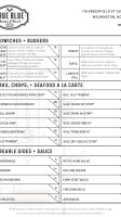 True Blue Butcher And Barrel menu
