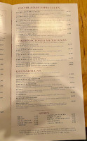 The Cantina menu