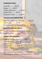 Deli Bis menu