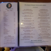 Plumas Street Pub Grill menu