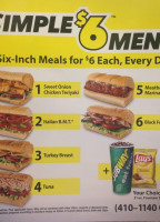 Subway menu