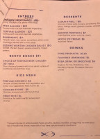 Blue Fin Sushi menu