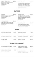 Tap Thai Cuisine menu