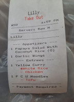 Tap Thai Cuisine menu