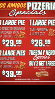 Los Amigos Pizzeria And menu