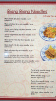 Fang's Noodle House Miàn Guǎn menu