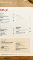 Canje menu