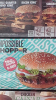 Burger King menu
