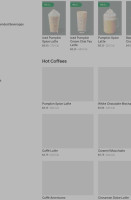 Starbucks menu