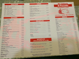 Starbucks menu