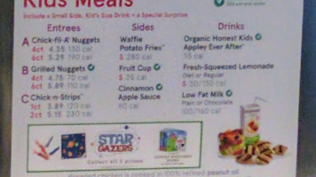 Chick-fil-a menu