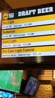 Buffalo Wild Wings menu