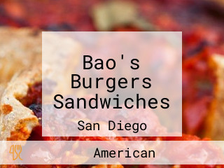 Bao's Burgers Sandwiches