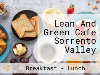 Lean And Green Cafe Sorrento Valley