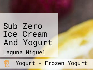 Sub Zero Ice Cream And Yogurt